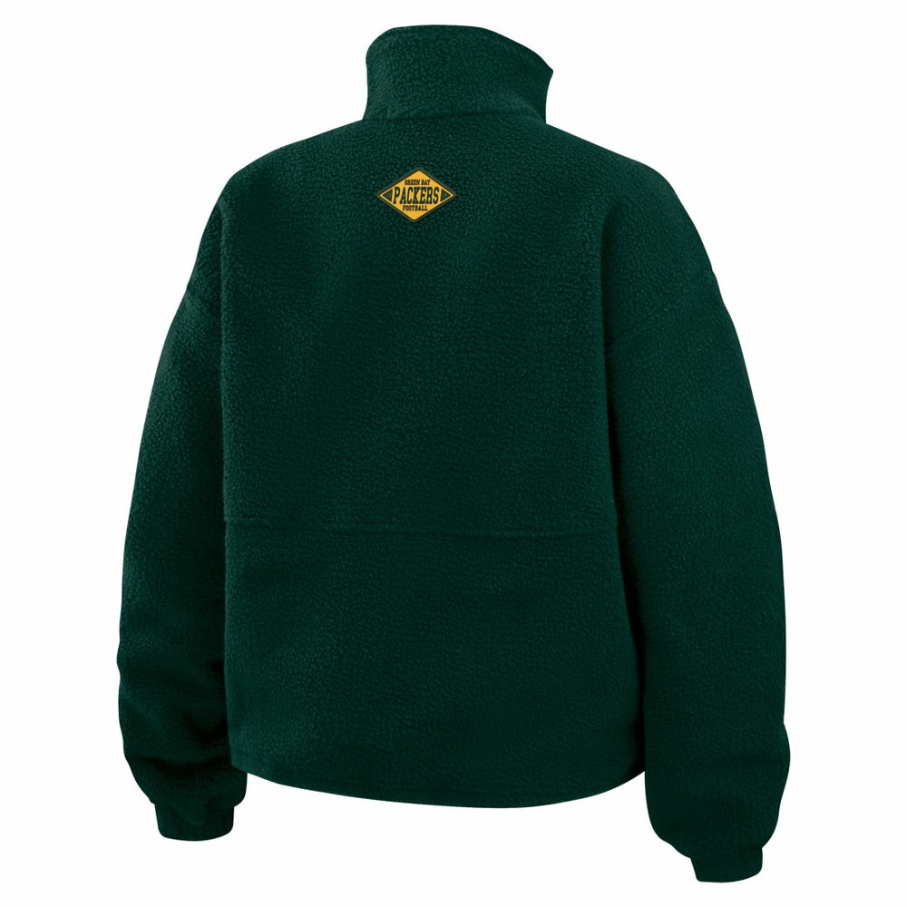 NFL Green Bay Packers WEAR by Erin Andrews Women's Polar Fleece Half-Zip Jacket