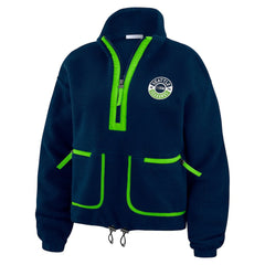 NFL Seattle Seahawks WEAR by Erin Andrews Women's Polar Fleece Half-Zip Jacket