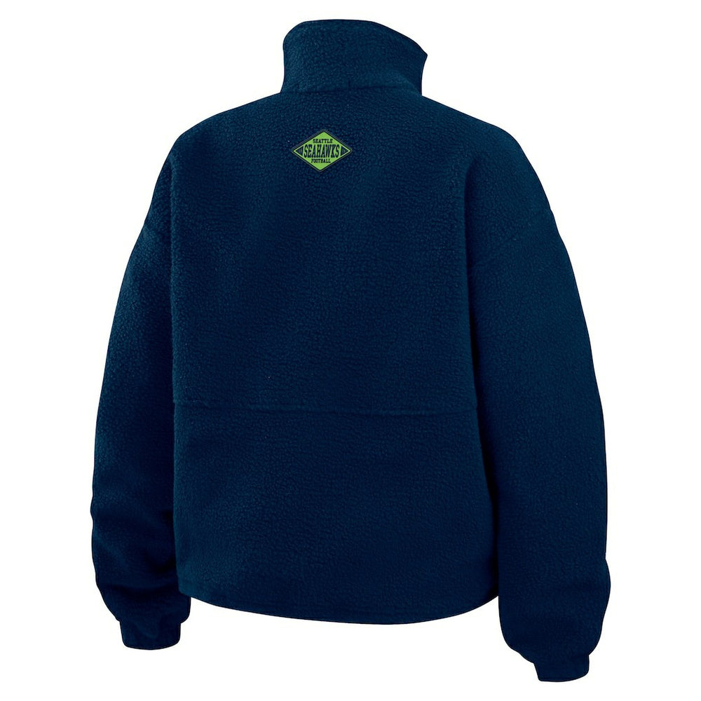 NFL Seattle Seahawks WEAR by Erin Andrews Women's Polar Fleece Half-Zip Jacket