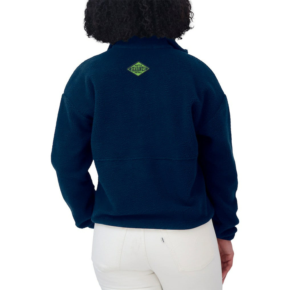 NFL Seattle Seahawks WEAR by Erin Andrews Women's Polar Fleece Half-Zip Jacket