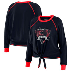 NFL Houston Texans WEAR by Erin Andrews Women's Tie-Front Long Sleeve Top