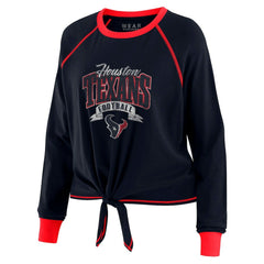 NFL Houston Texans WEAR by Erin Andrews Women's Tie-Front Long Sleeve Top