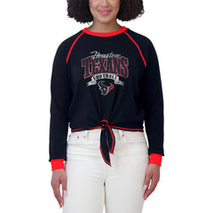 NFL Houston Texans WEAR by Erin Andrews Women's Tie-Front Long Sleeve Top