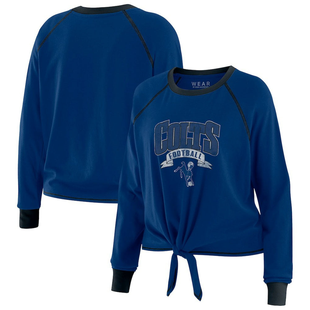 NFL Indianapolis Colts WEAR by Erin Andrews Women's Tie-Front Long Sleeve Top