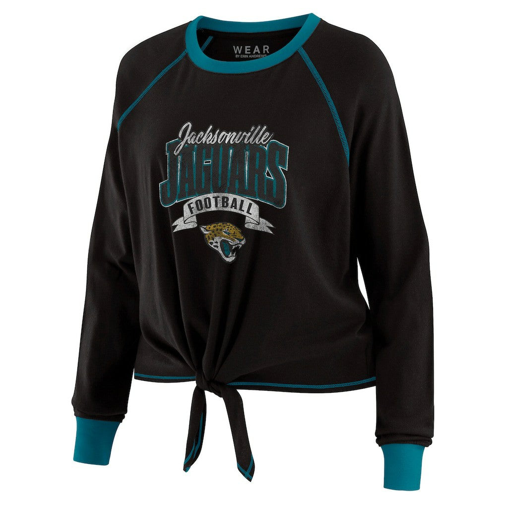 NFL Jacksonville Jaguars WEAR by Erin Andrews Women's Tie-Front Long Sleeve Top