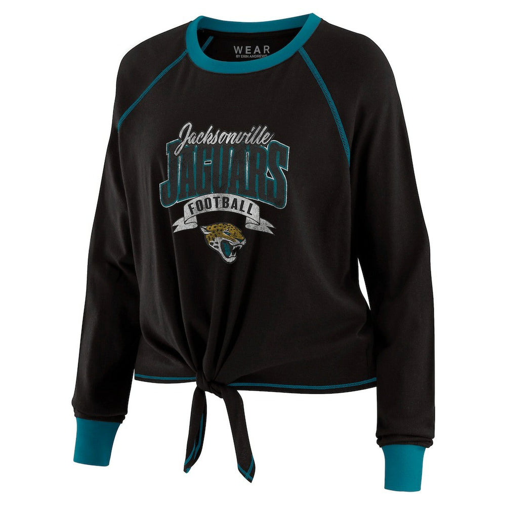 NFL Jacksonville Jaguars WEAR by Erin Andrews Women's Tie-Front Long Sleeve Top