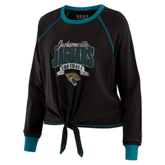 NFL Jacksonville Jaguars WEAR by Erin Andrews Women's Tie-Front Long Sleeve Top