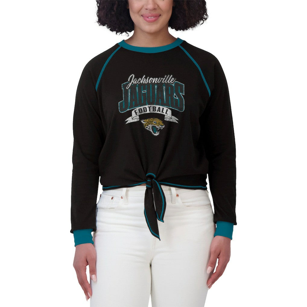 NFL Jacksonville Jaguars WEAR by Erin Andrews Women's Tie-Front Long Sleeve Top