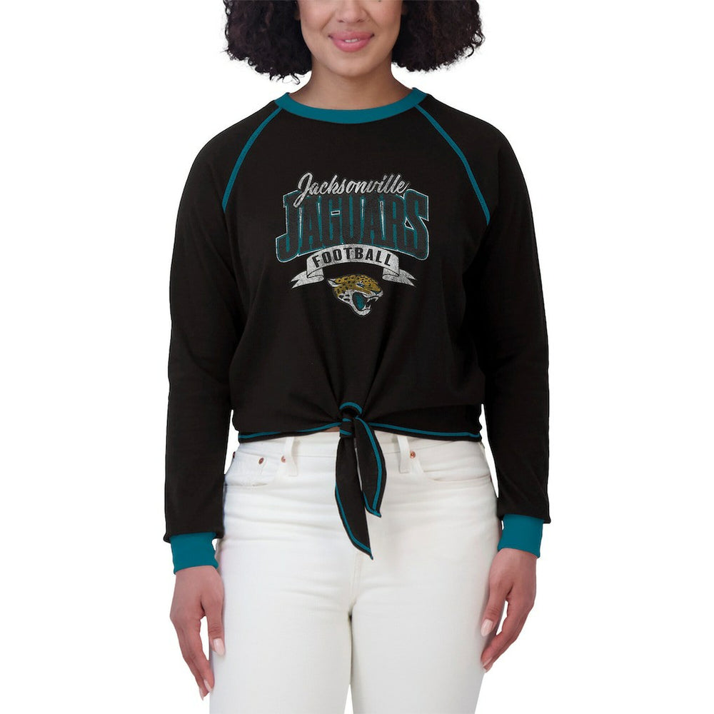 NFL Jacksonville Jaguars WEAR by Erin Andrews Women's Tie-Front Long Sleeve Top