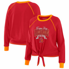 NFL Tampa Bay Buccaneers WEAR by Erin Andrews Women's Tie-Front Long Sleeve Top