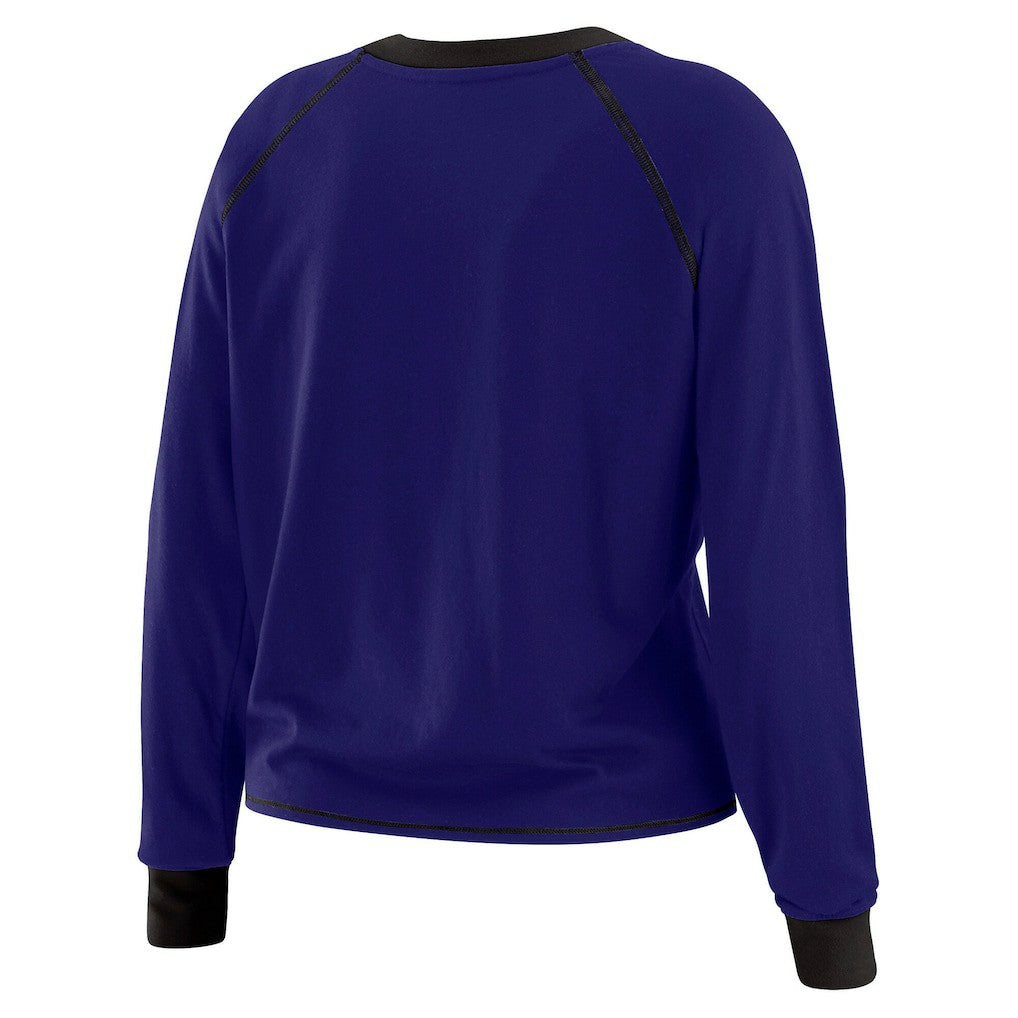 NFL Baltimore Ravens WEAR by Erin Andrews Women's Tie-Front Long Sleeve Top