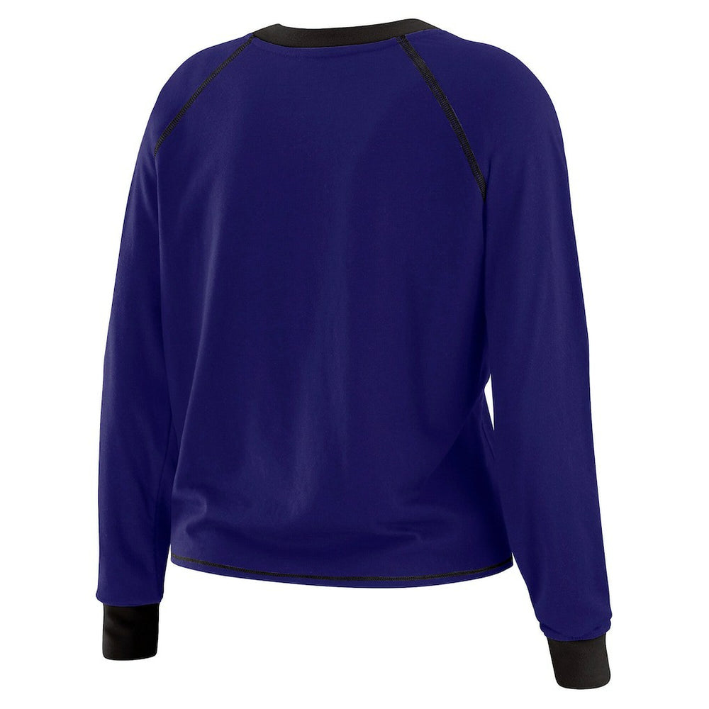 NFL Baltimore Ravens WEAR by Erin Andrews Women's Tie-Front Long Sleeve Top