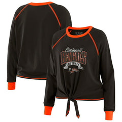 NFL Cincinnati Bengals WEAR by Erin Andrews Women's Tie-Front Long Sleeve Top