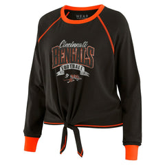 NFL Cincinnati Bengals WEAR by Erin Andrews Women's Tie-Front Long Sleeve Top