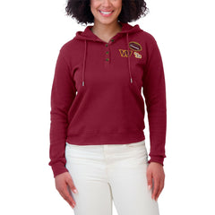 NFL Washington Commanders WEAR by Erin Andrews Women's Waffle Hoodie Pullover Top