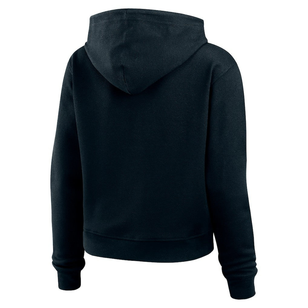 NFL Carolina Panthers WEAR by Erin Andrews Women's Waffle Hoodie Pullover Top