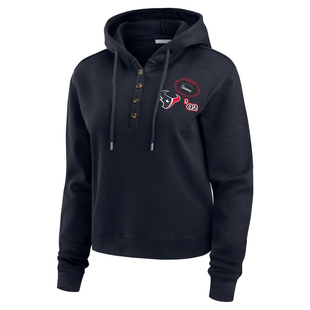 NFL Houston Texans WEAR by Erin Andrews Women's Waffle Hoodie Pullover Top