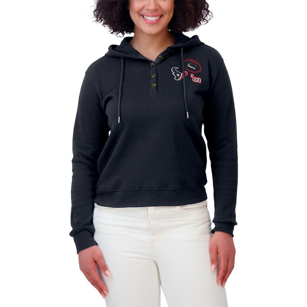 NFL Houston Texans WEAR by Erin Andrews Women's Waffle Hoodie Pullover Top