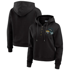 NFL Jacksonville Jaguars WEAR by Erin Andrews Women's Waffle Hoodie Pullover Top