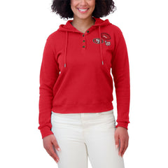 NFL San Francisco 49ers WEAR by Erin Andrews Women's Waffle Hoodie Pullover Top