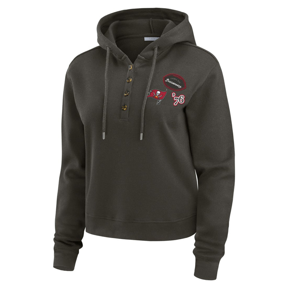 NFL Tampa Bay Buccaneers WEAR by Erin Andrews Women's Waffle Hoodie Pullover Top