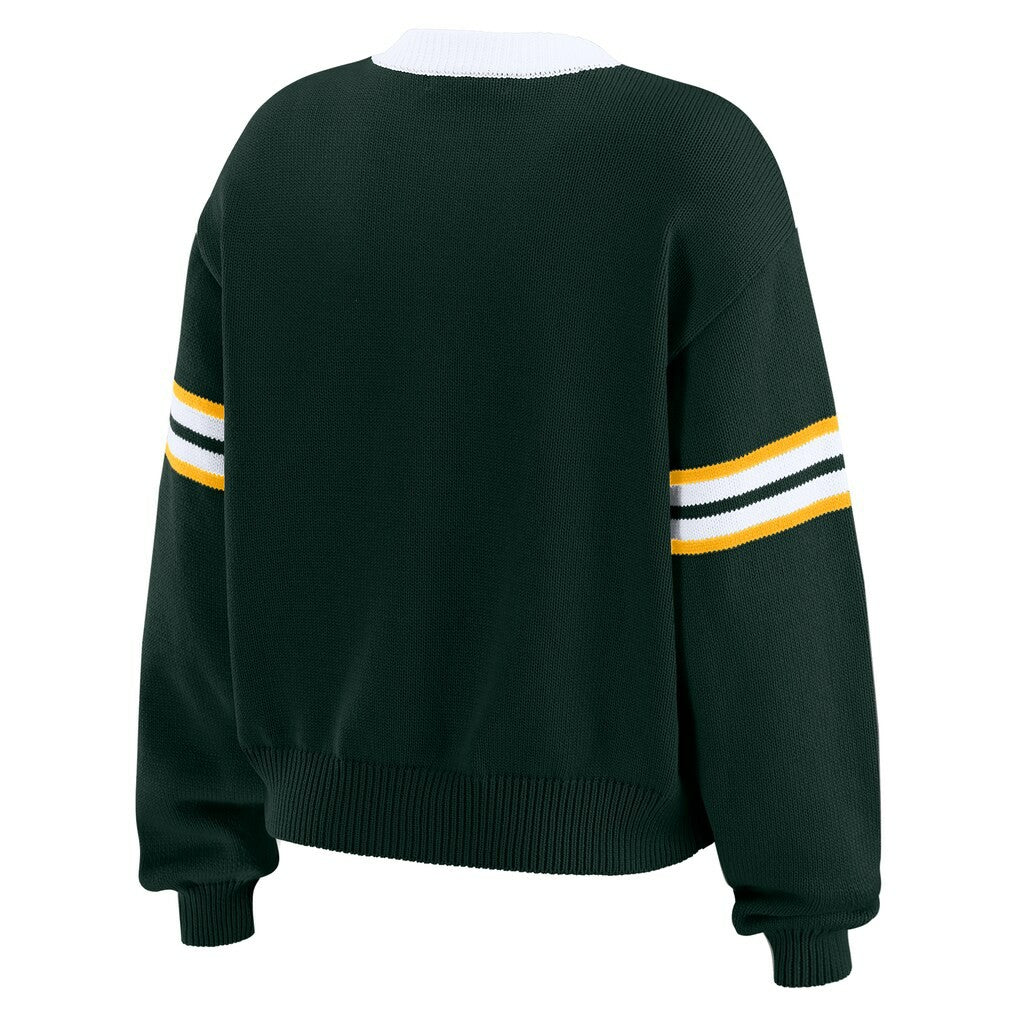 NFL Green Bay Packers WEAR by Erin Andrews Women's Lace-Up Pullover Sweatshirt