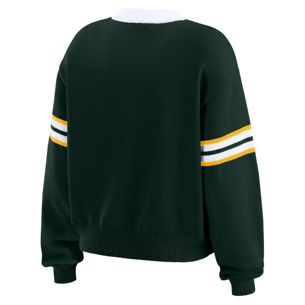 NFL Green Bay Packers WEAR by Erin Andrews Women's Lace-Up Pullover Sweatshirt