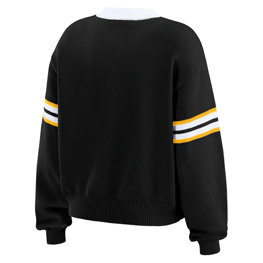 NFL Pittsburgh Steelers WEAR by Erin Andrews Women's Lace-Up Pullover Sweatshirt