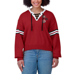 NFL San Francisco 49ers WEAR by Erin Andrews Women's Lace-Up Pullover Sweatshirt