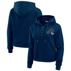NFL Dallas Cowboys WEAR by Erin Andrews Women's Waffle Hoodie Pullover Top