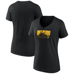 Pittsburgh Pirates Women's Yinz Ready V-Neck T-Shirt - Black