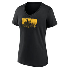 Pittsburgh Pirates Women's Yinz Ready V-Neck T-Shirt - Black