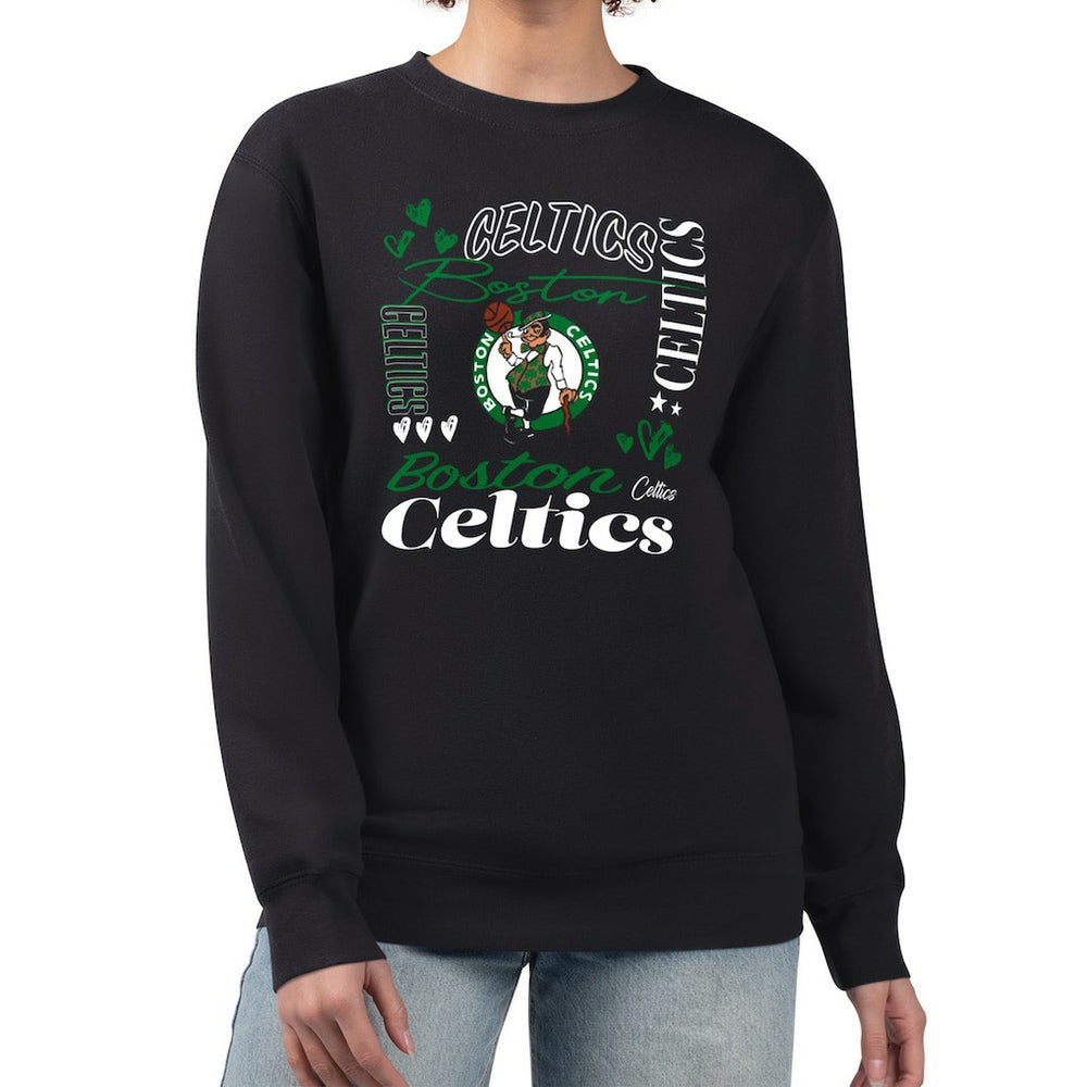 Boston Celtics G-III 4Her by Carl Banks Women's Collage Team Graphic Fleece Pullover Sweatshirt - Black for sale