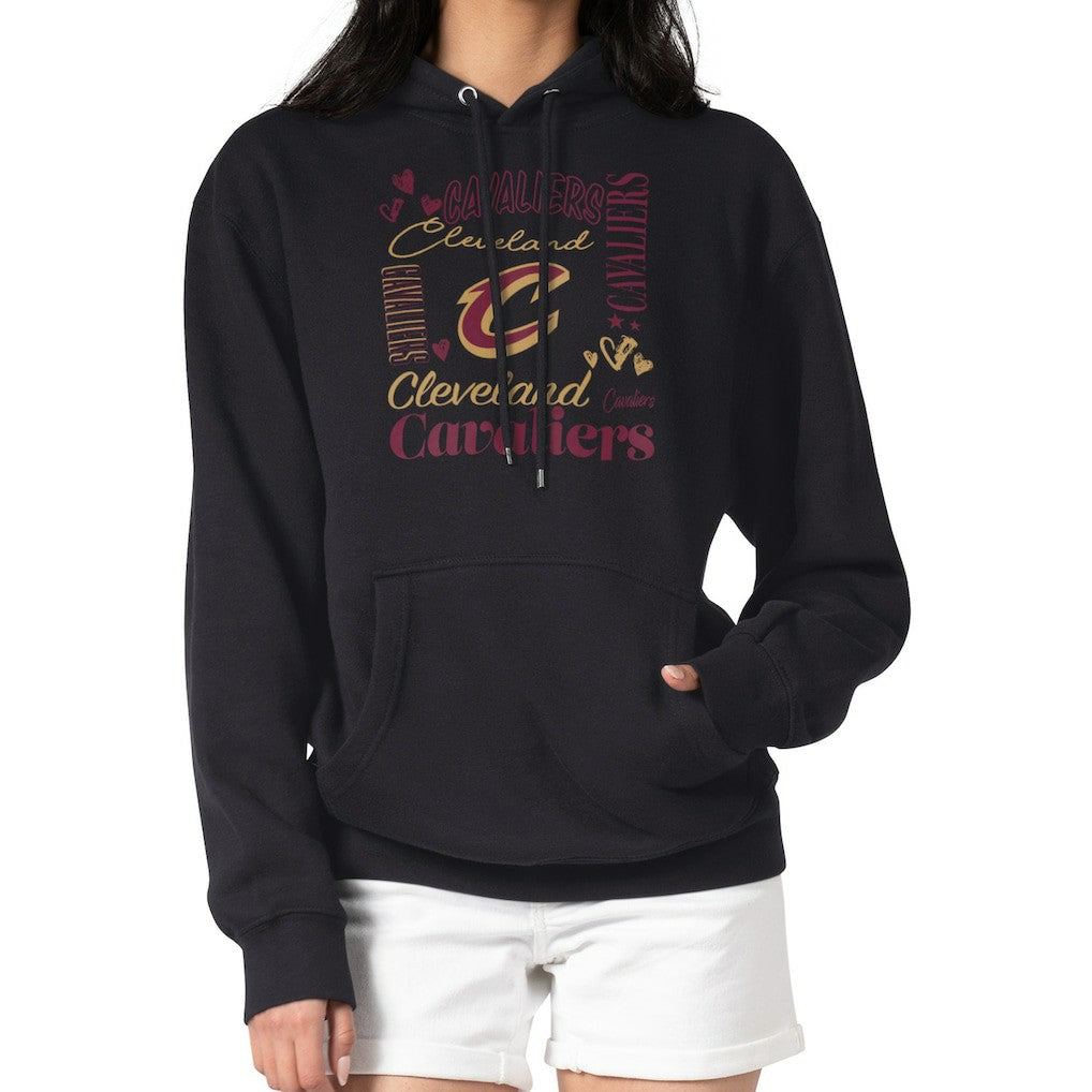 Cleveland Cavaliers G-III 4Her by Carl Banks Women's Team Collage Graphic Fleece Pullover Hoodie sale - Black online