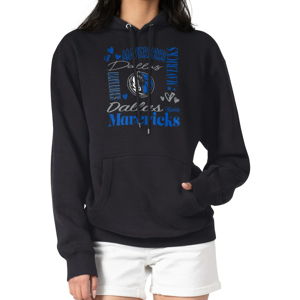 Dallas Mavericks G-III 4Her by Carl Banks Women's Team Collage Graphic Fleece Pullover Hoodie sale - Black cheap