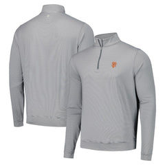 San Francisco Giants Peter Millar Perth Sugar Stripe Performance Quarter-Zip Top - Black