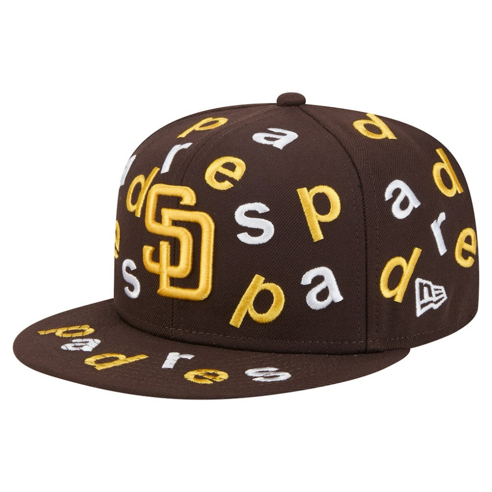 San Diego Padres Team Confetti 59FIFTY Fitted Hat - Brown | New Era