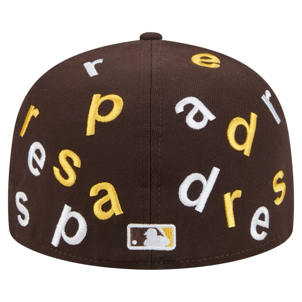 San Diego Padres Team Confetti 59FIFTY Fitted Hat - Brown | New Era
