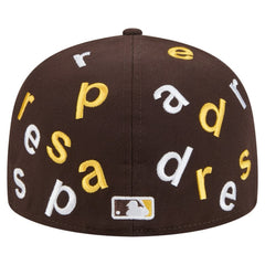 San Diego Padres Team Confetti 59FIFTY Fitted Hat - Brown | New Era