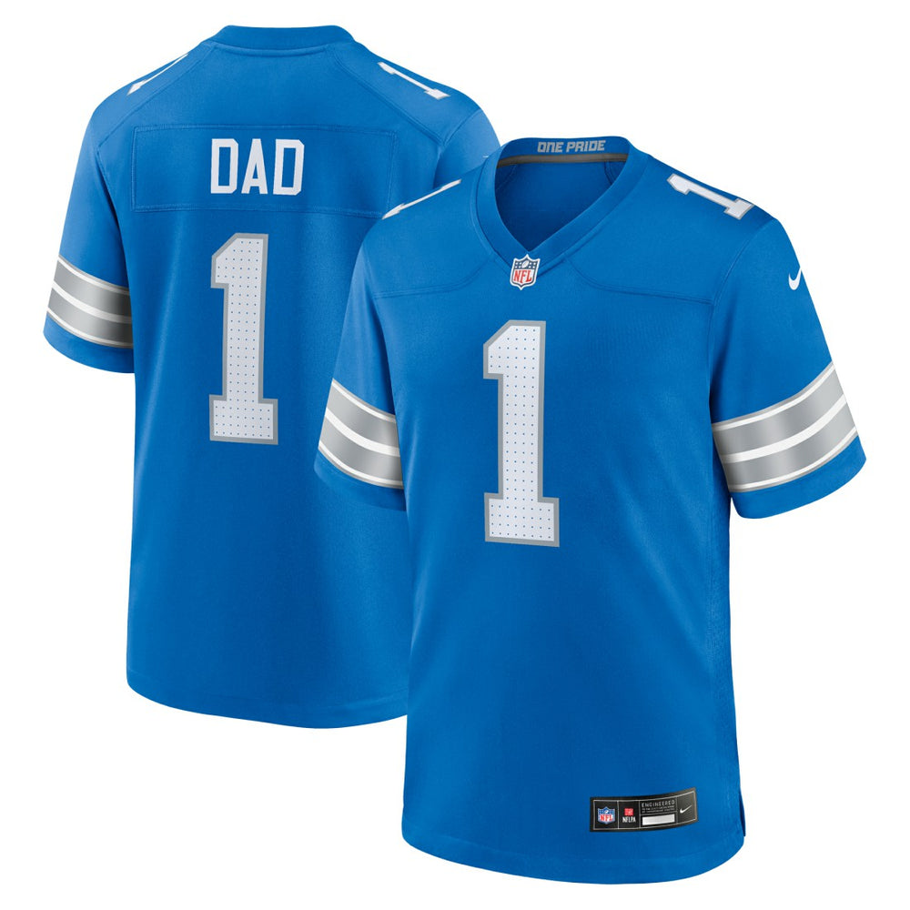 NFL Detroit Lions Number 1 Dad  Game Jersey