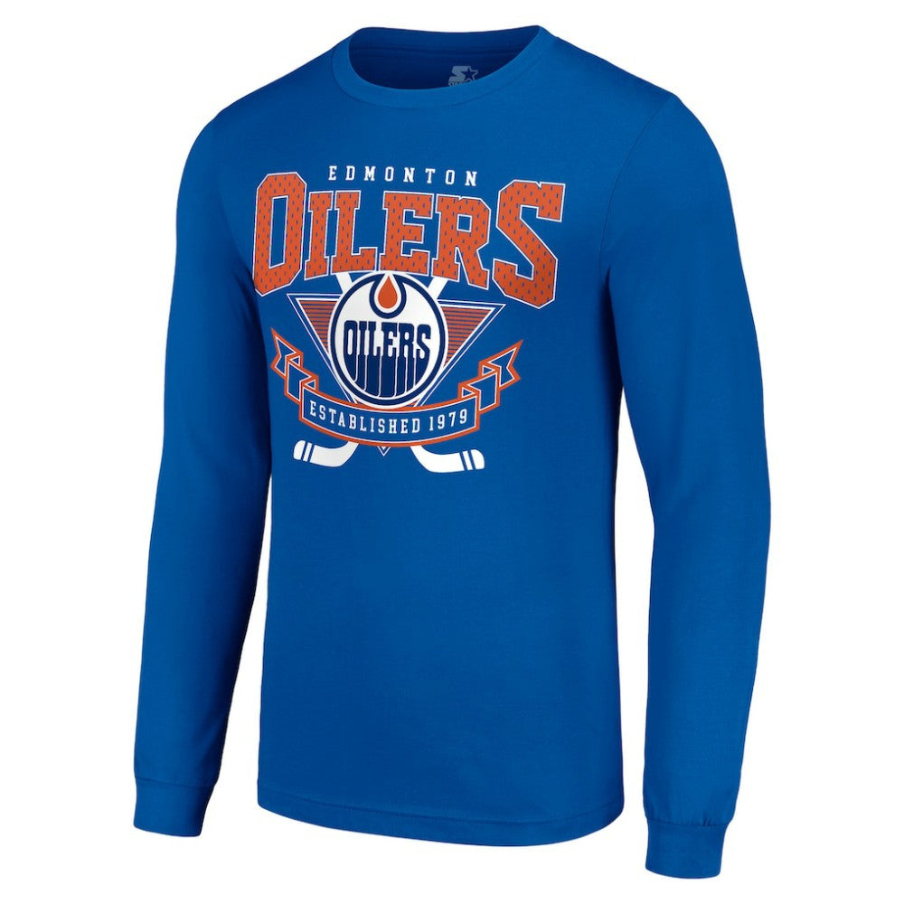 Edmonton Oilers Starter Team Logo Graphic Long Sleeve T-Shirt