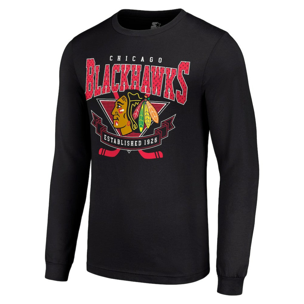 Chicago Blackhawks Starter Team Logo Graphic Long Sleeve T-Shirt