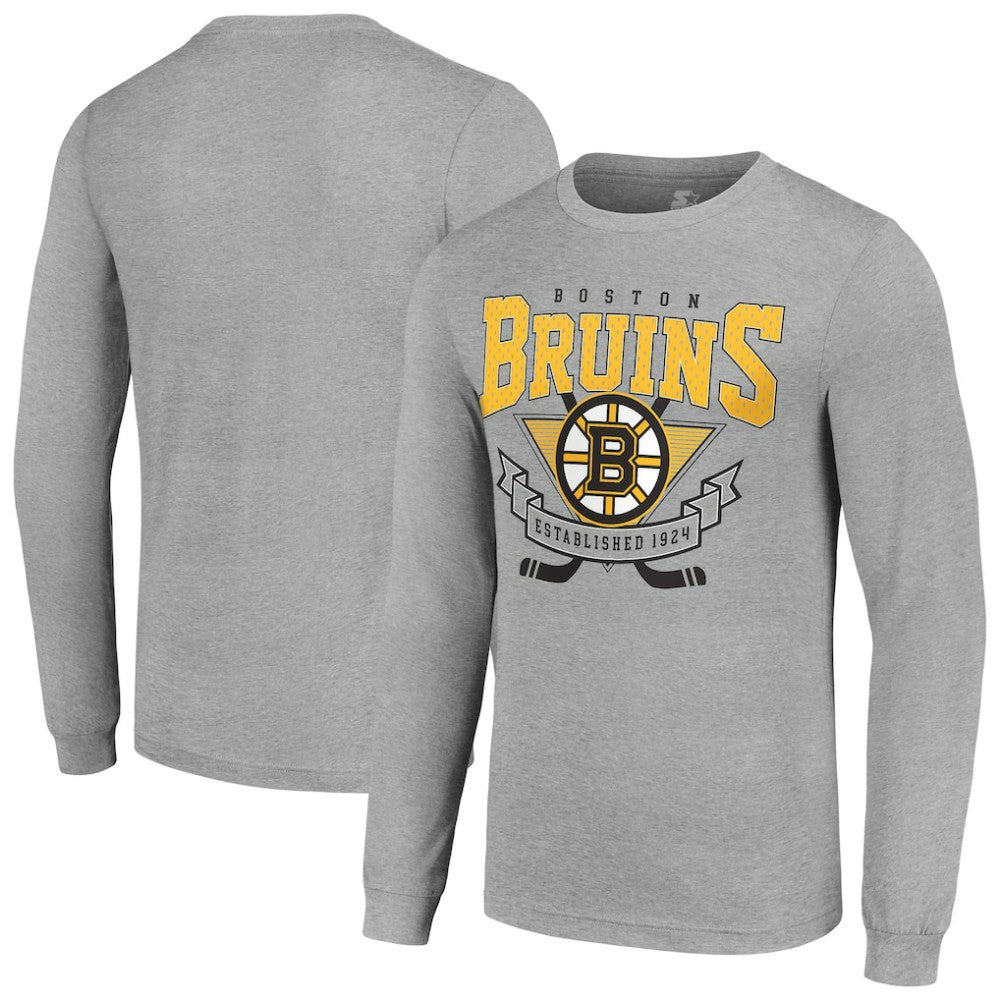 Boston Bruins Starter '80s Inspired Team Logo Long Sleeve T-Shirt