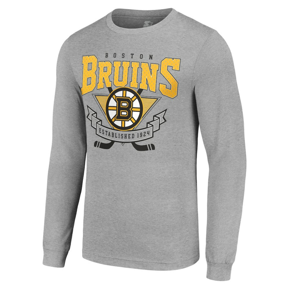 Boston Bruins Starter '80s Inspired Team Logo Long Sleeve T-Shirt