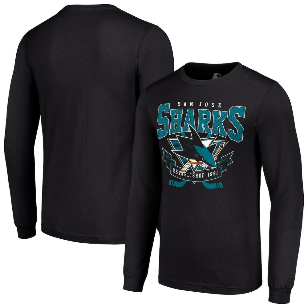 San Jose Sharks Starter Team Logo Graphic Long Sleeve T-Shirt