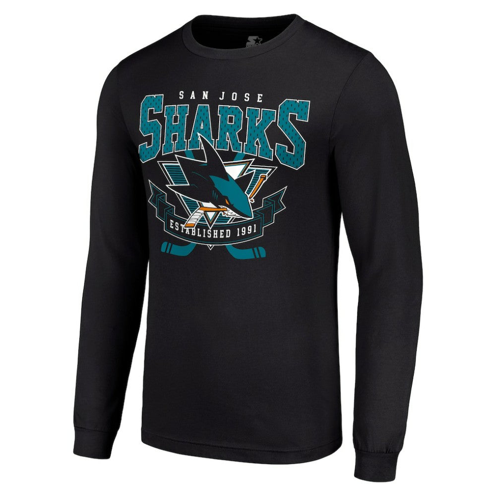 San Jose Sharks Starter Team Logo Graphic Long Sleeve T-Shirt