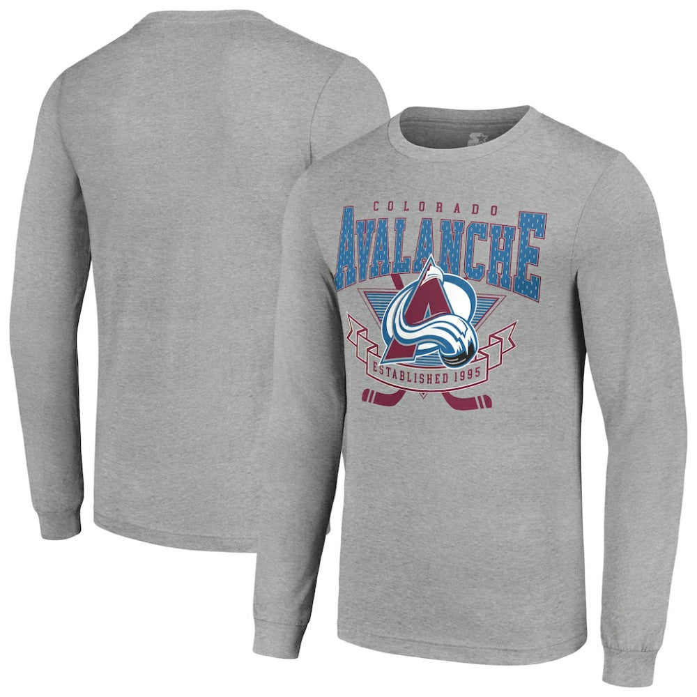 Colorado Avalanche Starter '80s Inspired Team Logo Long Sleeve T-Shirt