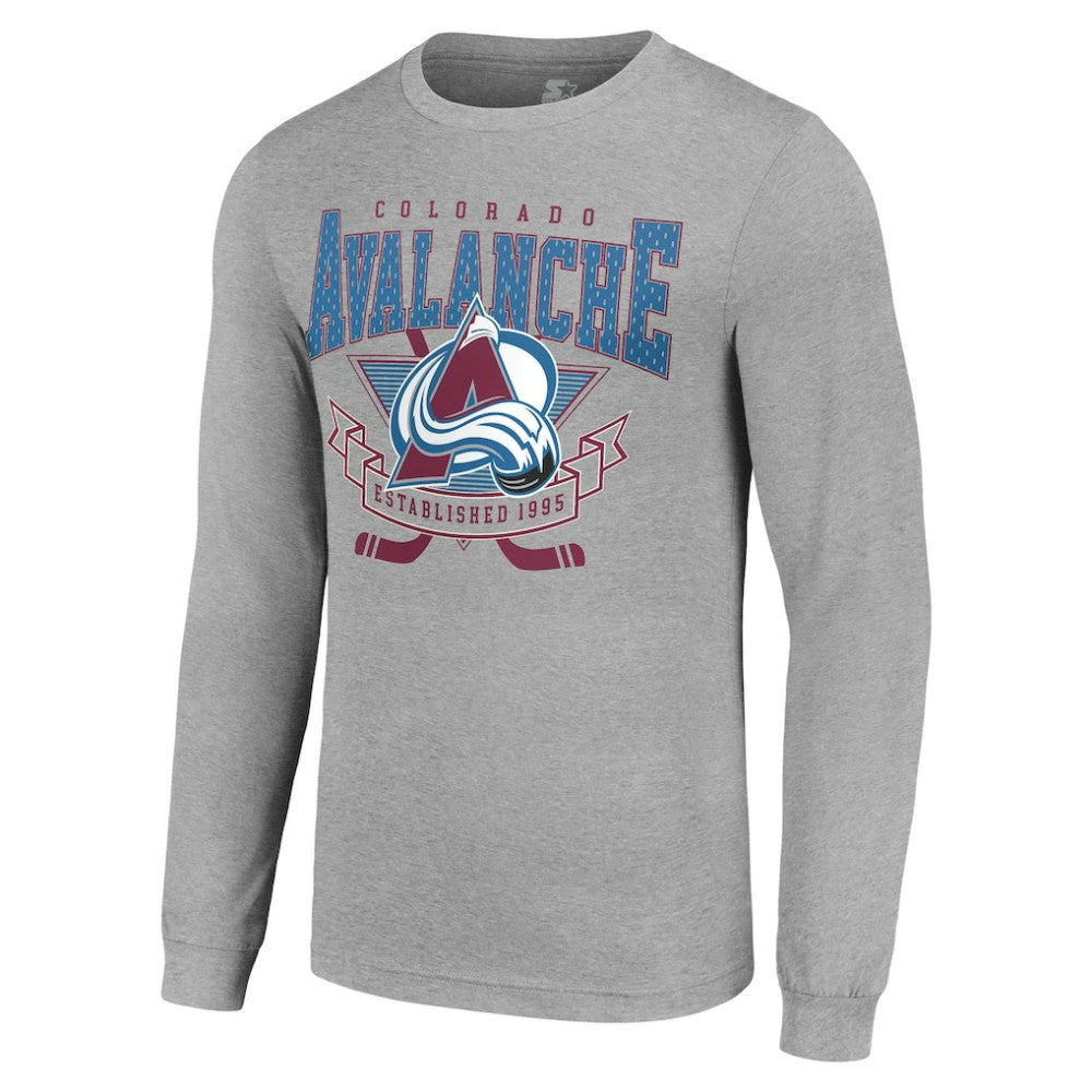 Colorado Avalanche Starter '80s Inspired Team Logo Long Sleeve T-Shirt