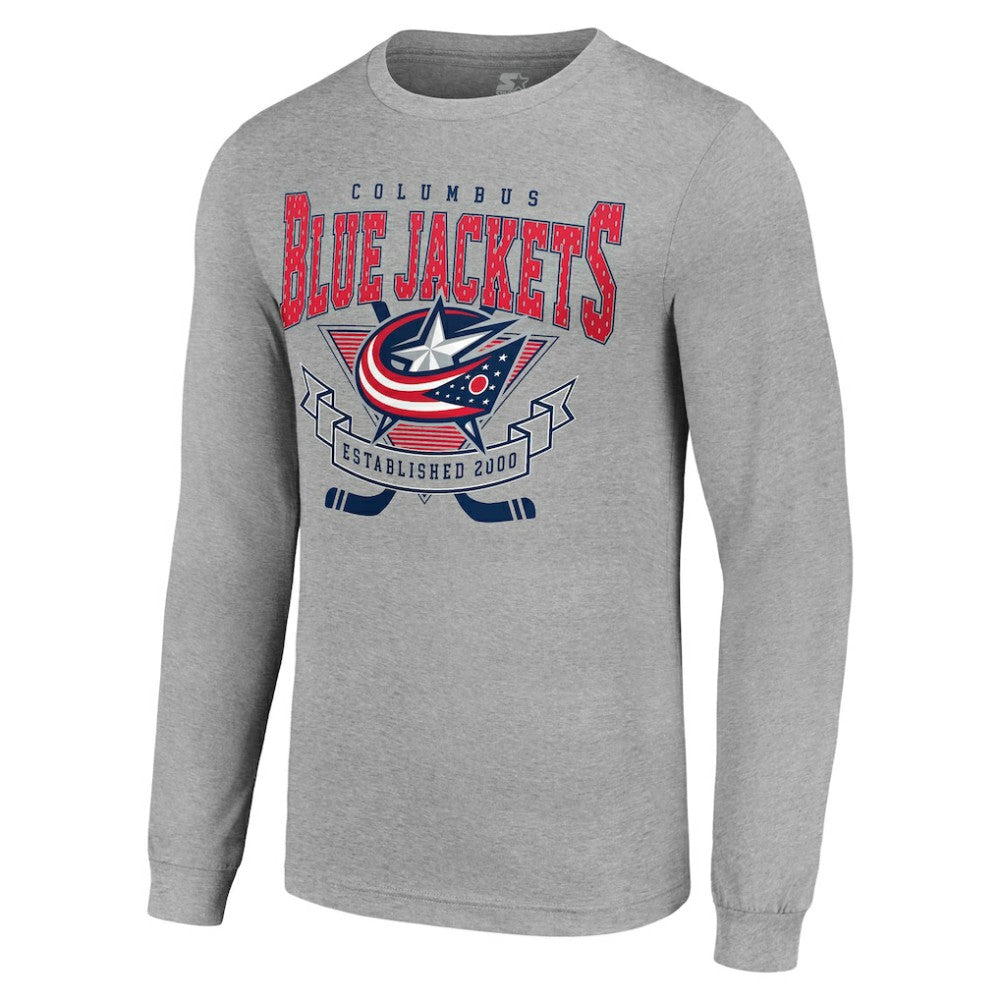 Columbus Blue Jackets Starter '80s Inspired Team Logo Long Sleeve T-Shirt