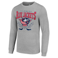 Columbus Blue Jackets Starter '80s Inspired Team Logo Long Sleeve T-Shirt
